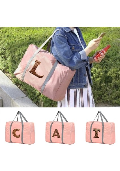 5WOOD Art Letter G Bagaj Seyahat Çantaları Büyük Kapasiteli Boston Çanta Organizatörleri Hafta Sonu Çantası Ahşap Sanat Serisi Katlanabilir Giysi Saklama 2024 Yeni Moda (Yurt Dışından) indirimleri