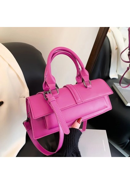 Siyah 28CMX12CMX6CM Bahar Moda Küçük Çanta ve Çantalar Tasarımcı Kadın Omuz Çantası Katı Pu Deri Crossbody Çanta Klasik Kadın El Çantası (Yurt Dışından) fiyatları