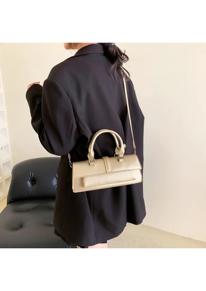 Siyah 28CMX12CMX6CM Bahar Moda Küçük Çanta ve Çantalar Tasarımcı Kadın Omuz Çantası Katı Pu Deri Crossbody Çanta Klasik Kadın El Çantası (Yurt Dışından) indirimleri