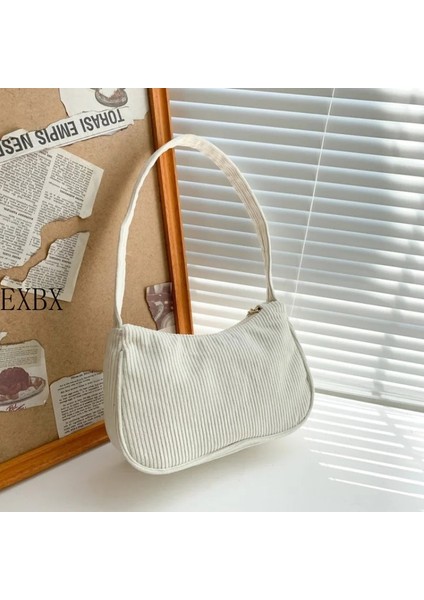 Siyah 2023 Moda Vintage Kadın Çanta Kadife Koltukaltı Çanta Rahat Kadın Omuz Çantaları Düz Renk Fermuar Kadın Çanta Debriyaj (Yurt Dışından) indirimleri