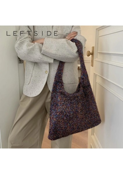 Siyah 35CMX32CMX2CM Sol Taraf Büyük Yumuşak Gümüş Omuz Çantaları Kadınlar Için 2023 Kış Tasarımcısı Moda Çanta ve Çantalar Trend Koltukaltı Hobo Çanta (Yurt Dışından) fiyatları