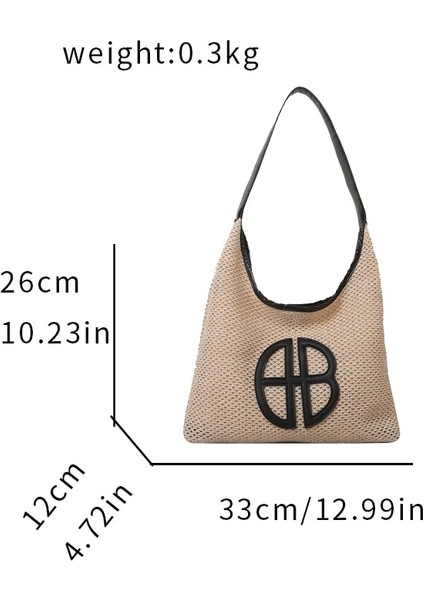 Kahverengi Lüks Tasarım Kadın Hollow Dokuma Omuz Çantası 2023 Moda Trendi Hasır Plaj Kadın Crossbody Çanta Çanta ve Cüzdanlar (Yurt Dışından) fiyatları