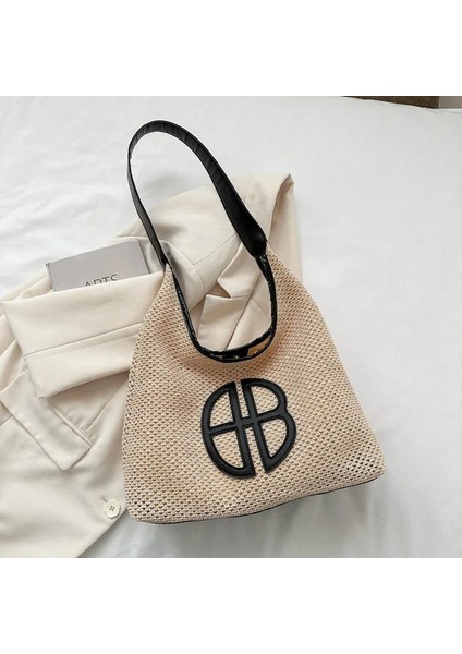 Kahverengi Lüks Tasarım Kadın Hollow Dokuma Omuz Çantası 2023 Moda Trendi Hasır Plaj Kadın Crossbody Çanta Çanta ve Cüzdanlar (Yurt Dışından) modelleri