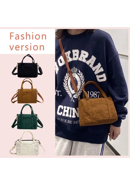 Kahverengi Kadife Crossbody Çanta Büyük Kapasiteli Kadın Omuz Çantaları Moda Basit Rahat Taşınabilir Eğlence Çantaları Hafta Sonu Tatili Için (Yurt Dışından) fiyatları
