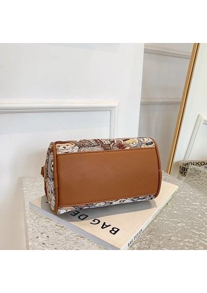 Kahverengi Işık Lüks Kıdemli Sense Taşınabilir, Moda Boston Yastık Çanta, Bir Omuz Çapraz Vücut, Kadınlar Için Sevimli Ayı Desen Çanta (Yurt Dışından) fırsatları
