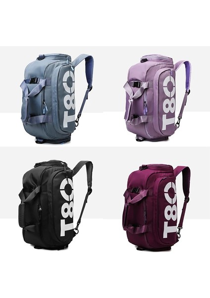 Derin Mavi T80 Seyahat Çanta Spor Salonu Spor Kadın Sırt Çantası Adam El Çantası Yoga Spor Tote Ayakkabı Omuz Duffle Taşınabilir Boston Çanta (Yurt Dışından) modelleri