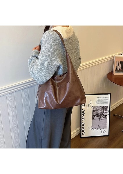 Pirinç Beyaz Büyük Bayanlar Alışveriş Vintage Çanta Boston Çanta Tote El Basit Üst Kolu Deri Çanta Kadın Çanta Boyutu Tote (Yurt Dışından) indirimleri