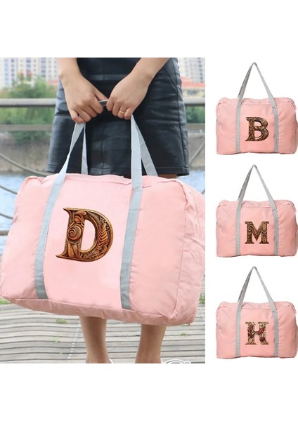 5AHŞAP Sanat Mektubu P Boston Çantası Seyahat Çantaları Organizatörler Büyük Kapasiteli Hafta Sonu Çantası Ahşap Sanat Mektubu Desen Katlanabilir Giysi Saklama Çanta Üzerinde Taşımak (Yurt Dışından) fiyatları