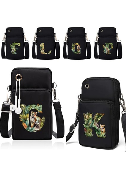 Jungle Tiger Lettery Kanvas Cep Telefonu Çanta Küçük Crossbody Çanta Cep Telefonu Çantası Kadın Çanta Jungle Tiger Serisi Seyahat Omuz Çantası 2024 Yeni (Yurt Dışından) fırsatları