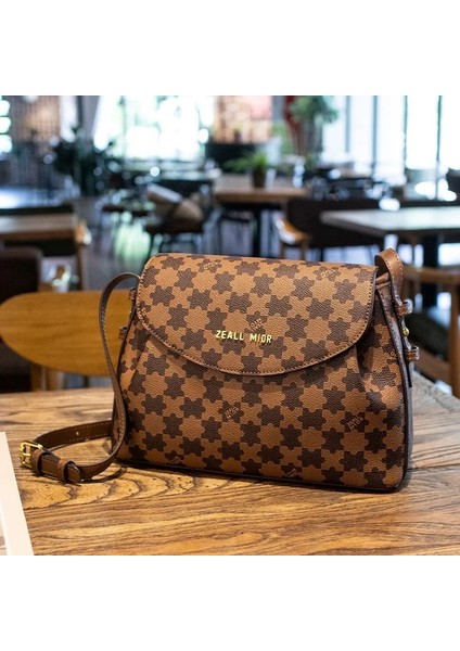 Kahve Ivk Lüks Kadın Omuz Çantaları Tasarımcı Crossbody Omuz Çantalar Çanta Kadın Debriyaj Seyahat Çantası (Yurt Dışından)