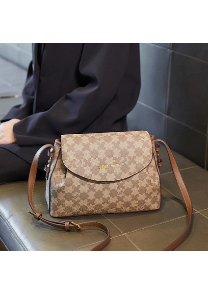 Kahve Ivk Lüks Kadın Omuz Çantaları Tasarımcı Crossbody Omuz Çantalar Çanta Kadın Debriyaj Seyahat Çantası (Yurt Dışından) fiyatları
