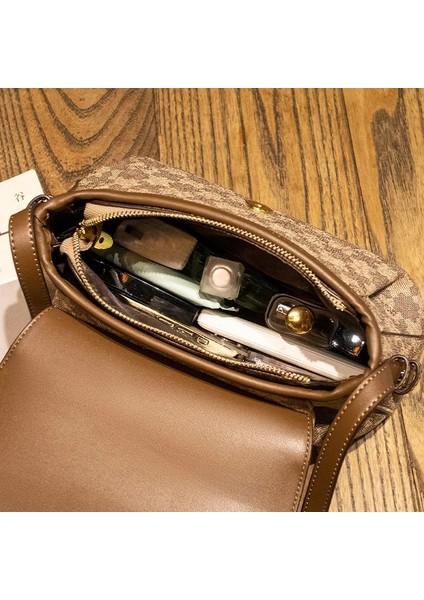 Kahve Ivk Lüks Kadın Omuz Çantaları Tasarımcı Crossbody Omuz Çantalar Çanta Kadın Debriyaj Seyahat Çantası (Yurt Dışından) indirimleri