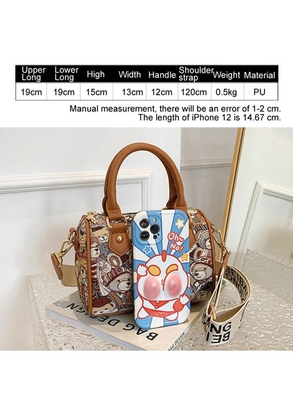 Mavi Moda Boston Yastık Çanta, Hafif Lüks Kıdemli Sense Taşınabilir, Bir Omuz Çapraz Vücut, Kadınlar Için Sevimli Ayı Desen Çanta (Yurt Dışından) fiyatları