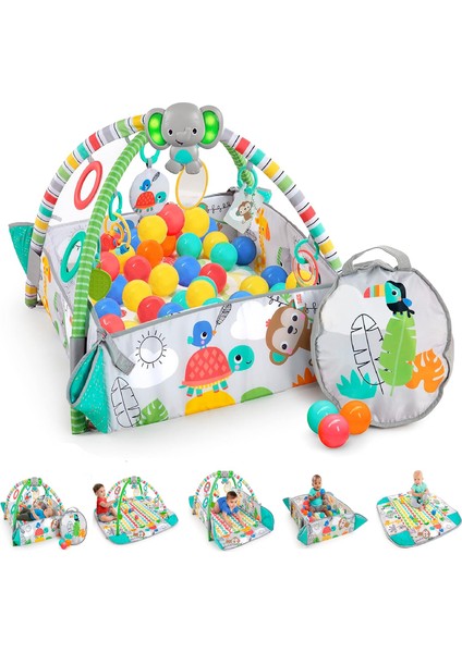 "parlak Başlangıçlar 5'i 1 Arada Top Havuzu Oyun Salonu - Bebekler Için Tamamen Tropikal Eğlence!"