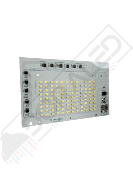 Dora Led 220V 100W 2835 Smd Ledli Hazır Projektör Ledi 220 Volt 50 Watt Günışığı 3000-3200K