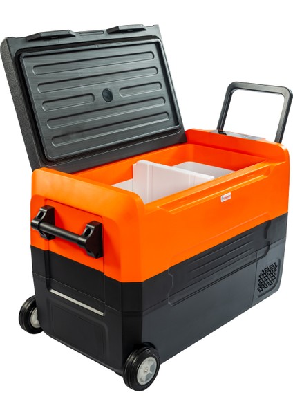 Kompresörlü Turuncu Araç Buzdolabı 45 Litre / Taşınabilir Mini Oto Buzdolabı