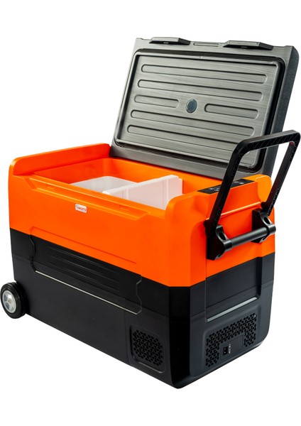 Kompresörlü Turuncu Araç Buzdolabı 45 Litre / Taşınabilir Mini Oto Buzdolabı