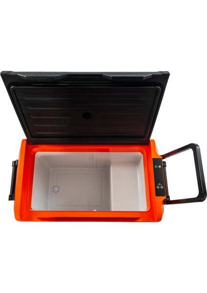 Kompresörlü Turuncu Araç Buzdolabı 45 Litre / Taşınabilir Mini Oto Buzdolabı