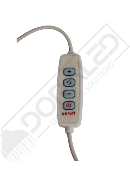 Çift Renk 100 cm Dimmer'li USB Erkek Kablo 2 Amper On/off Switch'li Ucu Açık Dim Edilebilir USB Kablo