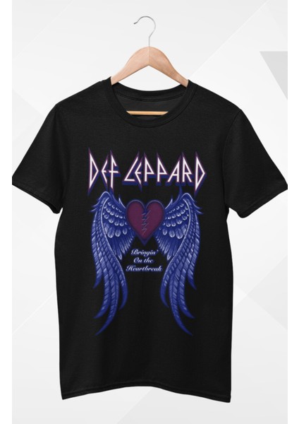 Def Leppard Baskılı T-Shirt, Rock Metal Müzik Temalı Tişört