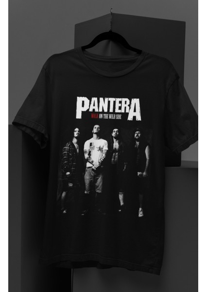 Pantera Baskılı T-Shirt, Unisex Rock Metal Müzik Temalı Tişört