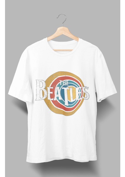 Unisex Oversize The Beatles Tişört, Rock Metal Temalı T-Shirt