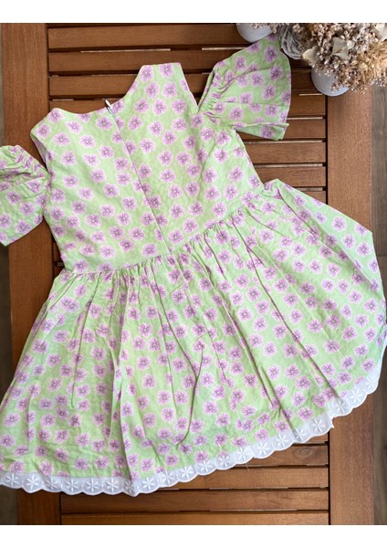 Babyaden Lkalın Askılı Düşük Kollu Önü Fiyonklu Astarlı Fistolu Kız Çocuk Bebek Elbise modelleri