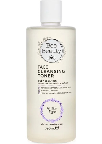 Yüz & Vücut Temizleme Yağı 390 ml - Bee Beauty Yüz Temizleme Toniği 390 ml 2'li Set