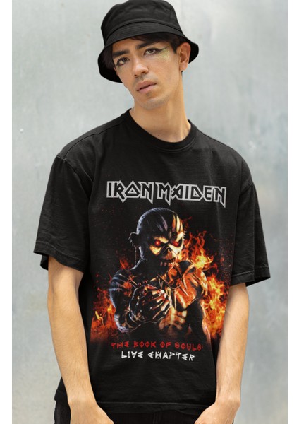 Iron Maiden The Book Of Souls Baskılı T-Shirt, Unisex Rock Metal Müzik Temalı Tişört fiyatları