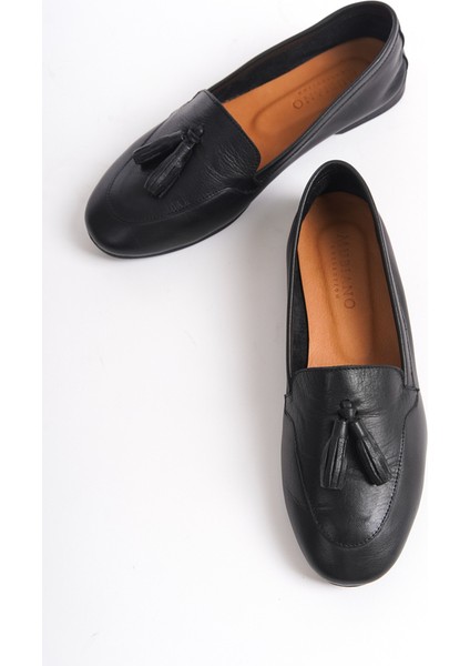 Mubiano Hakiki Deri Collection Kadın Babet Siyah -MCMNG2455-S modelleri