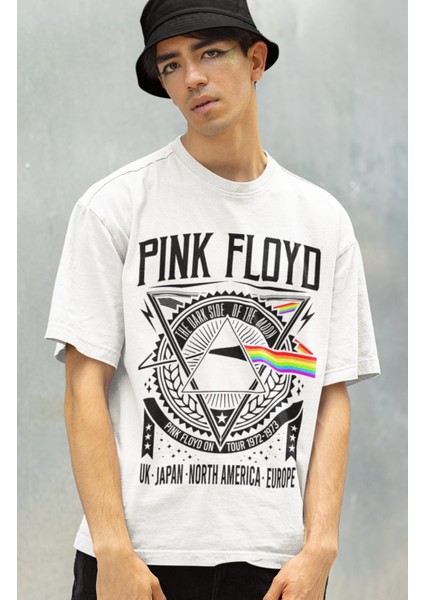 Unisex Oversize Pink Floyd Tişört, Rock Metal Baskılı T-Shirt fiyatları