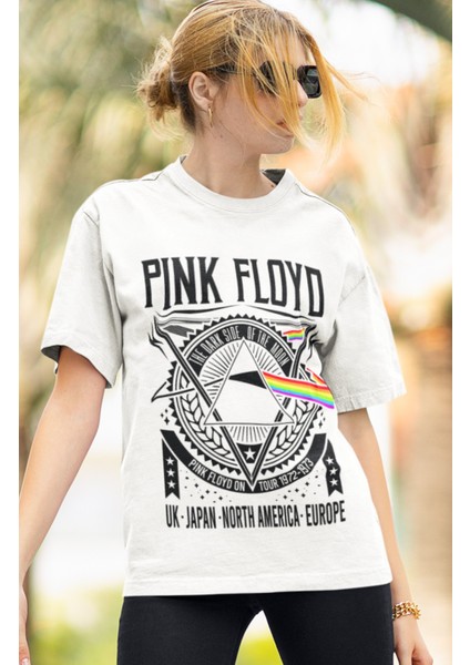 Unisex Oversize Pink Floyd Tişört, Rock Metal Baskılı T-Shirt modelleri