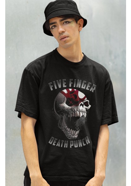 Five Finger Death Punch Baskılı T-Shirt, Unisex Rock Metal Müzik Temalı Tişört fiyatları