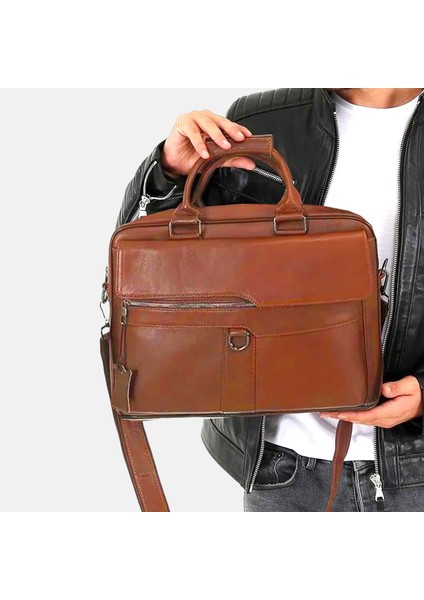 Hakiki Deri Evrak Portföy Laptop Çantası LD481