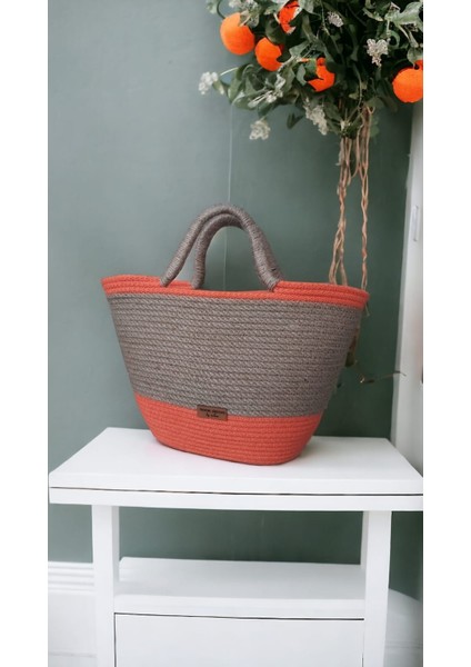 Günlük Hasır Çanta Plaj Çantası El Çantası El Emeği Handmade Tasarım Tarz Yaz Moda ÇANTA-35X20CM