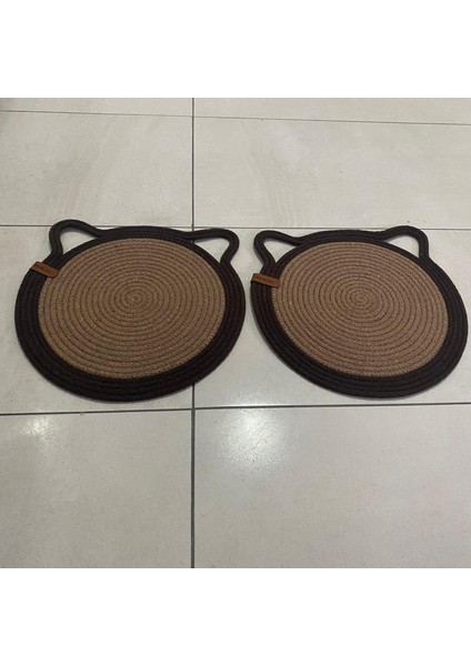 Açık Kahverengi Yuvarlak Kedi ve Küçük Irk Köpekler Için Beslenme Paspası 28X28 cm fiyatları