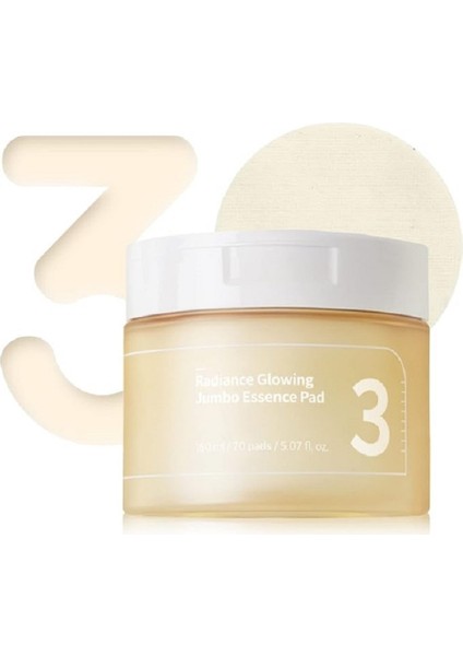 No.3 Radiance Glowing Jumbo Essence Pad - Canlandırıcı, Besleyici, Nemlendirici Esans Ped 150 ml