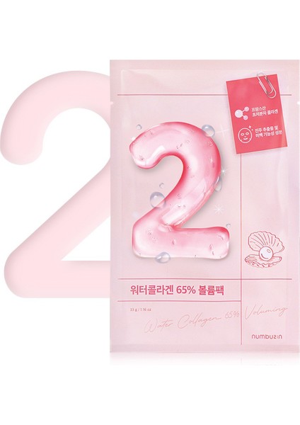 No.2 Water Collagen 65% Voluming Sheet Mask 1 Adet 33 ml