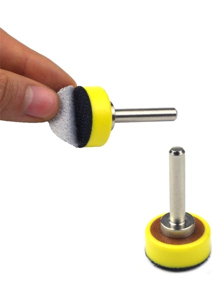 Dremel Tarzı Gravür Makineleri Için Mini Cırtlı Zımpara Tabanı 3 mm Sap 25MM Pad