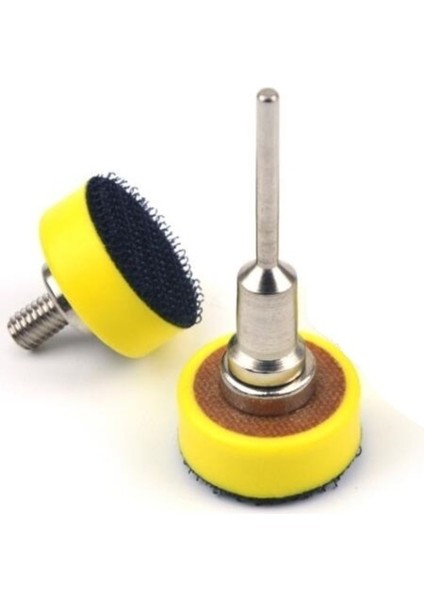 Dremel Tarzı Gravür Makineleri Için Mini Cırtlı Zımpara Tabanı 3 mm Sap 25MM Pad