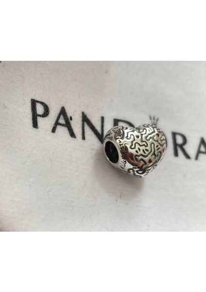 Keith Haring Kalp Gümüş Charm