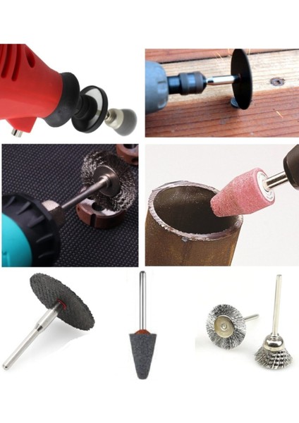 Dremel Benzeri Vız Vız Makinaları Için Kesici Mini Disk Seti Tel Fırça Kum Zımpara 20 Parça