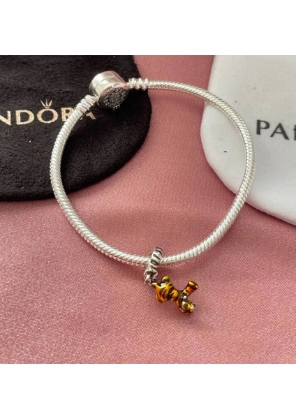 Alessa Beauty Winnie The Pooh Sallantılı Tigger Gümüş Charm