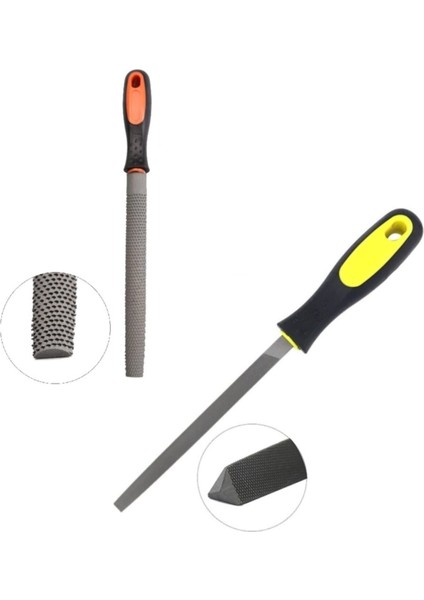 Üçgen Saplı Eğe ve Balık Sırtı Törpü Seti Büyük Boy 32CM Ege Takımı 2 Parça