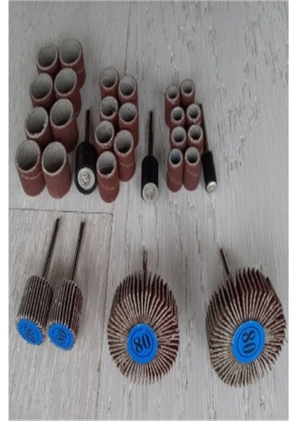 Kalıpçı Zımpara Aşındırma Seti Silindir Zımpara Yaprak Zımpara Aşındırma Hazırlama 30 Pcs