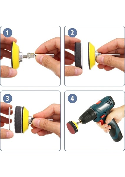 Dremel Tarzı Mini Kalıpcı Vız Vız Lar Için 5cm Zımpara Pedi Cırtlı 50MM Zımpara Tabanı (Zımparasız)