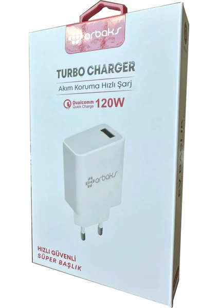 120W USB Turbo Hızlı Qualcomm Şarj Balığı Arbaks ARB-403