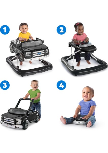 "4'ü 1 Arada Baby Lauflernwagen - Yürüme Yardımcısı, Itme Modu, Oyuncak Istasyonu ve Yürüteç - Yeni Yürümeye Başlayanlar Için Ideal" fırsatları