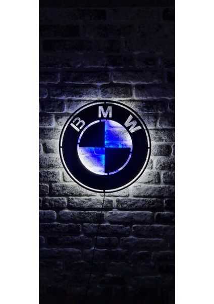 Bmw Logo LED Işıklı Duvar Tablosu