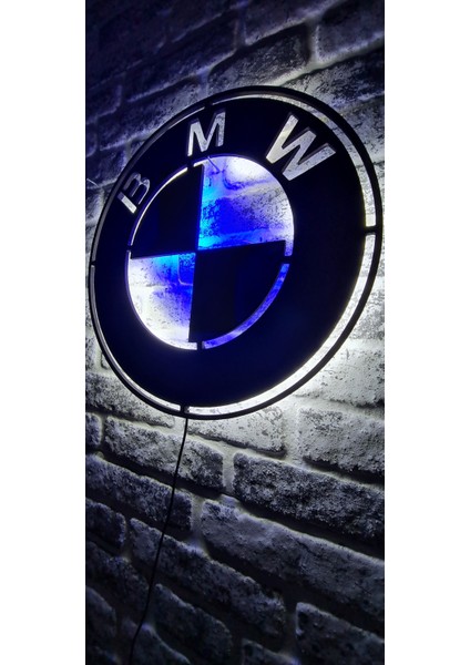 Bmw Logo LED Işıklı Duvar Tablosu